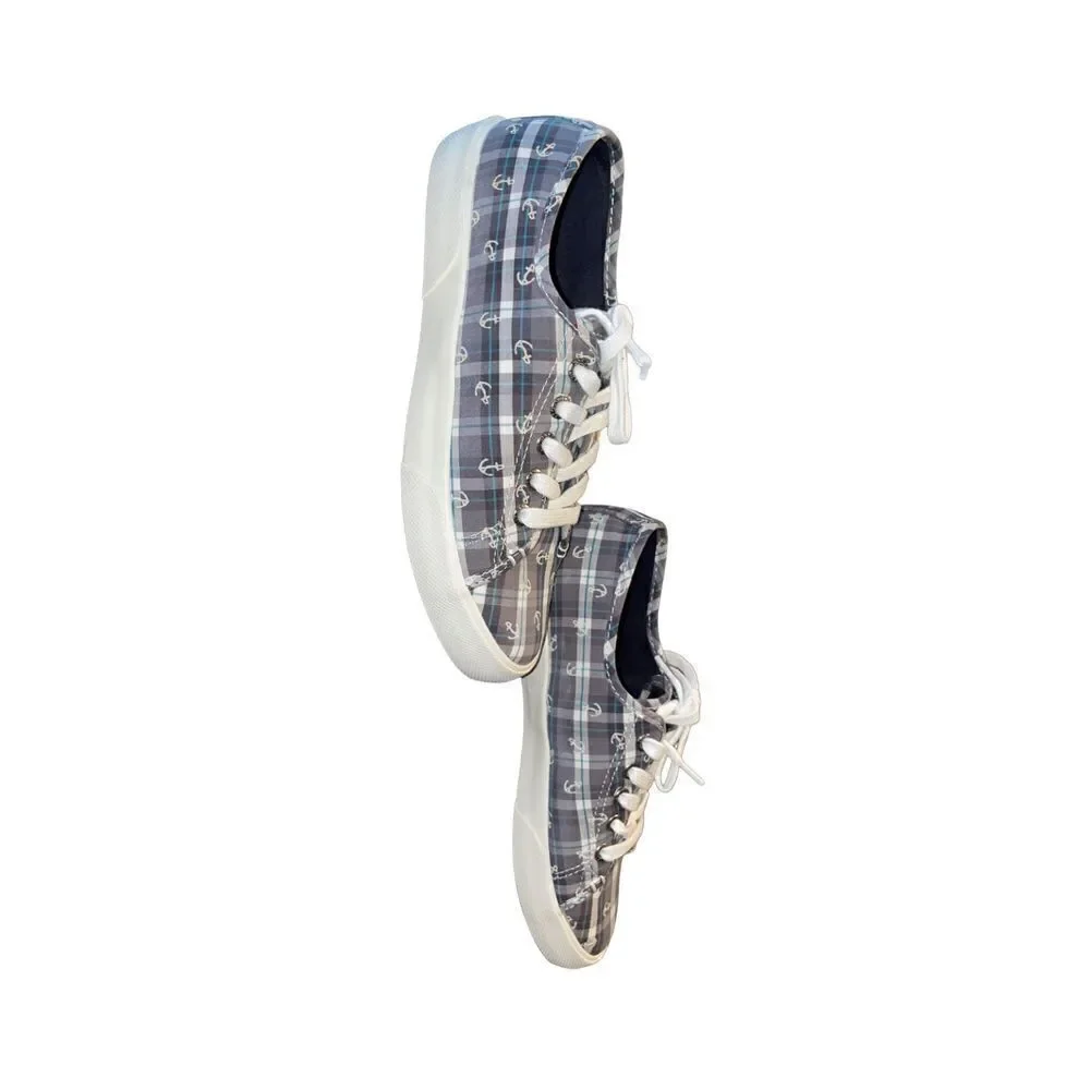 Sperry Women's Top-Sider Pier View Anchor Gray Plaid Size 7M - Picture 3 of 7